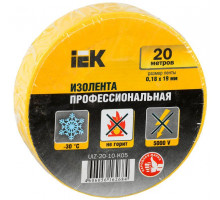 Изолента ПВХ 0.18х19мм желт. (рул.20м) IEK UIZ-20-10-K05