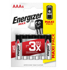 Элемент питания алкалиновый MAX LR03/286 BL6 (6/72/15552) (блист.6шт) Energizer E301532701