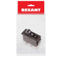 Выключатель клавишный 250В 10А (3с) ON-OFF-ON черн. с нейтралью (RWB-411 SC-791) (инд. упак.) Rexant 36-2220-1