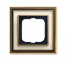 Рамка 1-м Династия Латунь античная стекло бел. ABB 2CKA001754A4580