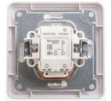 Выключатель 2-кл. СП W59 10А IP20 10AX с подсветкой в сборе бел. SchE VS510-251-18
