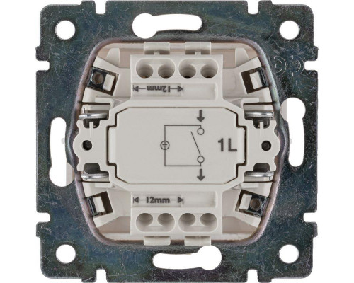 Механизм выключателя 1-кл. СП Valena 10А IP31 250В с зел. индикацией бел. Leg 774410