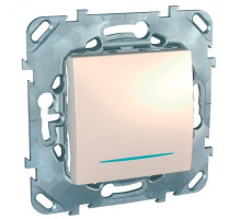 Механизм переключателя проходного 1-кл. СП Unica 10А IP20 (сх. 6а) с подсветкой беж. SchE MGU5.203.25NZD