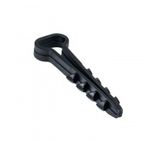 Дюбель-хомут d6х14мм для плоского кабеля черный (уп.10шт) PROxima EKF plc-cd-6x14b-r