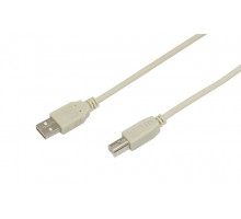 Шнур USB 2.0 (USB А-USB В) 3м бел. REXANT 18-1106