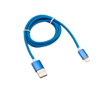 Кабель USB-Lightning 1м син. нейлоновая оплетка Rexant 18-7052