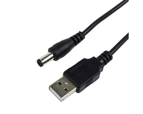 Кабель питания USB разъем 2.1х5.5 1.5м черн. Rexant 18-0231