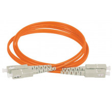 Патч-корд оптический коммутационный соединительный для многомодового кабеля (MM); 50/125 (OM2); SC/UPC-SC/UPC; двойного исполнения (Duplex); LSZH (дл.1м) ITK FPC50-SC