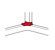 Отвод угловой для односекционных кабель-каналов DLP 50х105 Leg 010765
