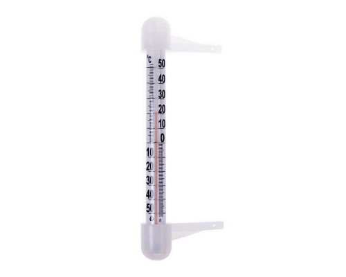 Термометр оконный d18мм полистирольная шкала крепление 