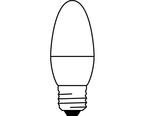 Лампа светодиодная LED Value LVCLB75 10SW/830 230В E27 10х1 RU OSRAM 4058075579538