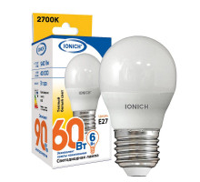 Лампа светодиодная ILED-SMD2835-G45-6-540-220-2.7-E27 (1094) IONICH 1564