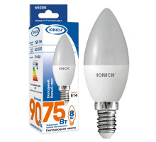 Лампа светодиодная ILED-SMD2835-C37-8-720-220-6.5-E14 (1302) IONICH 1536