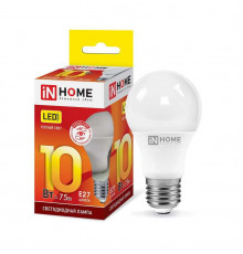 Лампа светодиодная LED-A60-VC 10Вт 230В E27 3000К 900Лм IN HOME 4690612020204