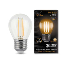 Лампа светодиодная Black Filament Шар E27 7Вт 2700К Gauss 105802107