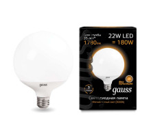 Лампа светодиодная Black G125 E27 22Вт 3000К Gauss 105102122