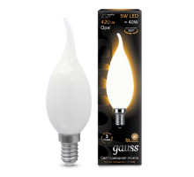 Лампа светодиодная Black Filament Свеча на ветру E14 5Вт 2700К OPAL Gauss 104201105