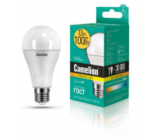 Лампа светодиодная LED13-A60/830/E27 13Вт грушевидная 3000К тепл. бел. E27 1045лм 220-240В Camelion 12045