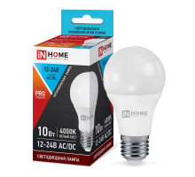Лампа светодиодная LED-МО-PRO 10Вт 12-24В Е27 4000К 800Лм низковольтная IN HOME 4690612031507