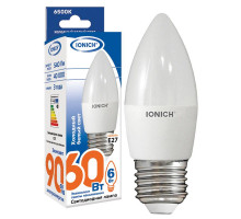 Лампа светодиодная ILED-SMD2835-C37-6-540-220-6.5-E27 (1119) IONICH 1533
