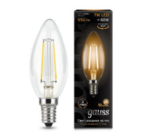 Лампа светодиодная Black Filament Свеча E14 7Вт 2700К Gauss 103801107