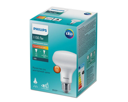 Лампа светодиодная ESS LEDspot 10W 1150lm E27 R80 827 Philips 929002966187