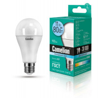 Лампа светодиодная LED11-A60/845/E27 11Вт грушевидная 4500К бел. E27 880лм 220-240В Camelion 12036