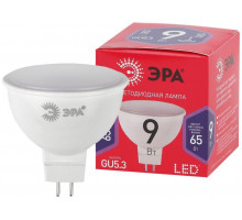 Лампа светодиодная MR16-9W-865-GU5.3 R (диод софит 9Вт хол GU5.3) (10/100/3600) ЭРА Б0045353