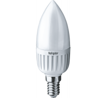 Лампа светодиодная 94 482 NLL-P-C37-5-230-4K-E14-FR 5Вт свеча 4000К бел. E14 370лм 220-240В Navigator 94482