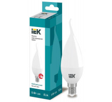 Лампа светодиодная ECO CB35 7Вт свеча на ветру 3000К E14 230В IEK LLE-CB35-7-230-30-E14