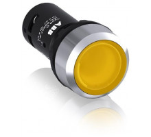 Кнопка с подсветкой CP1-31Y-10 24В AC/DC с плоской клавишей без фиксации 1НО металл. кольцо желт. ABB 1SFA619100R3113