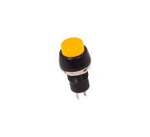 Выключатель-кнопка 250В 1А (2с) (ON)-OFF Б/Фикс желт. Micro (PBS-20В) Rexant 36-3082