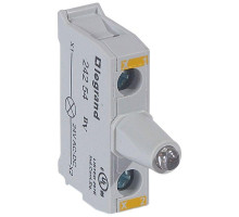 Блок контактов со светодиодом 12-24В для головок под винт желт. Osmoz Leg 024254