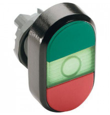 Кнопка двойная MPD3-11G (зел./красн.) зел. линза с текстом 