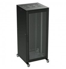 Шкаф напольный 47U 600х1000 двери стекло/сплошная укомплектован вводом и заглушками RAL9005 DKC R5IT4761GSB