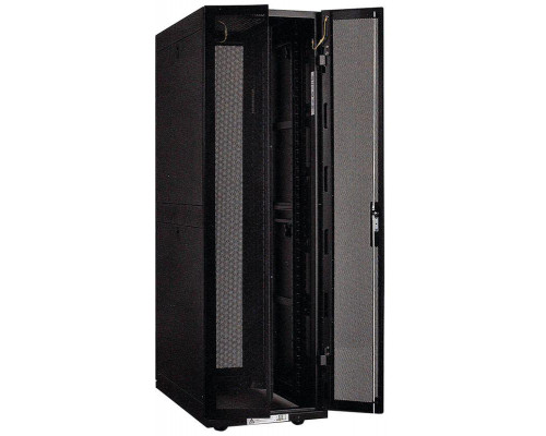 Шкаф серверный 19дюйм 42U 800х1000мм передняя двустворч. перф. дверь; задняя перф. черн. (задняя дверь и часть рамы) ITK LS05-42U81-2PP-2