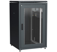 Шкаф сетевой LINEA N 24U 800х800мм стекл. передняя дверь задняя металлическая черн. ITK LN05-24U88-GM