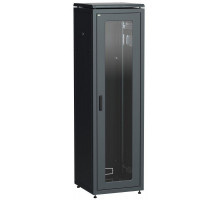 Шкаф сетевой 19дюйм LINEA N 33U 600х800мм стекл. передн. дверь черн. ITK LN05-33U68-G