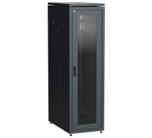 Шкаф сетевой 19дюйм  LINEA N 47U 600х1000мм стеклянная передняя дверь черн. ITK LN05-47U61-G