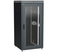 Шкаф сетевой LINEA N 33U 800х800мм стекл. передняя дверь задняя металлическая черн. ITK LN05-33U88-GM
