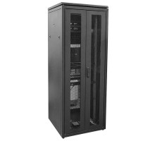 Шкаф сетевой LINEA N 28U 800х800мм распашная перф. передняя дверь задняя перф. черн. ITK LN05-28U88-2PP
