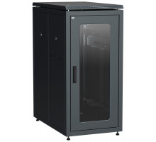 Шкаф сетевой 19дюйм  LINEA N 28U 600х1000мм стеклянная передняя дверь черн. ITK LN05-28U61-G