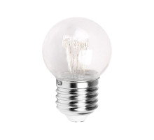 Лампа светодиодная 1Вт 6LED Шар d45 E27 тепл. бел. колба прозр. эффект лампы накаливания Neon-Night 405-126