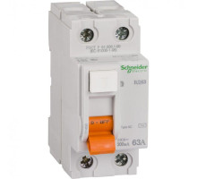 Выключатель дифференциального тока (УЗО) 2п 63А 300мА тип AC ВД63 Домовой SchE 11456