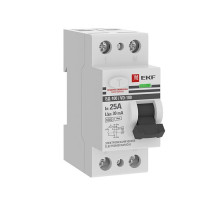 Выключатель дифференциального тока (УЗО) 2п 25А 30мА тип AC 6кА ВД-100 электромех. PROxima EKF elcb-2-6-25-30-em-pro