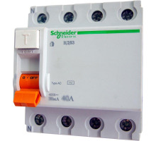 Выключатель дифференциального тока (УЗО) 4п 40А 300мА тип AC ВД63 Домовой SchE 11465