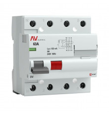 Выключатель дифференциального тока (УЗО) 4п 63А 100мА тип A DV AVERES EKF rccb-4-63-100-a-av