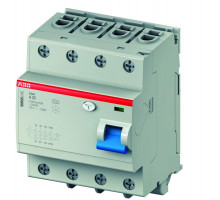 Выключатель дифференциального тока (УЗО) 4п 63А 100мА тип A F404A 63/0.1 ABB 2CCF544120E0630