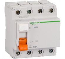 Выключатель дифференциального тока (УЗО) 4п 63А 30мА тип AC ВД63 Домовой SchE 11466