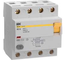 Выключатель дифференциального тока (УЗО) 4п 40А 300мА 6кА тип AC ВД3-63 KARAT IEK MDV20-4-040-300